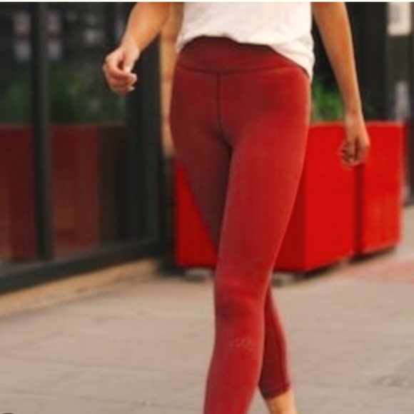Zyia Brunt Rose Orange leggings - Picture 1 of 7
